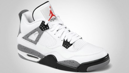 Nike x Air Jordan x Retro IV (4) White/Cement Grey