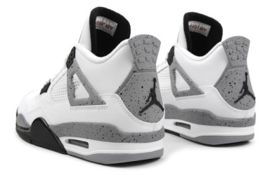 Nike x Air Jordan x Retro IV (4) White/Cement Grey