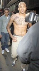 Chris Brown shirtless