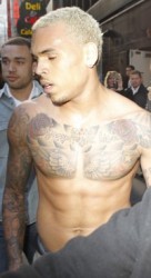 Chris Brown shirtless