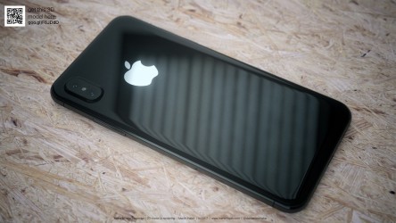 iPhone 8: Rendering φωτογραφία σε μαυρο και λευκό χρώμα