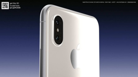 iPhone 8: Rendering φωτογραφία σε μαυρο και λευκό χρώμα