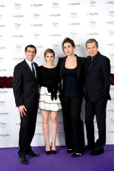 Nicolas Hieronimus (President l’Oreal luxury products), Emma Watson, Youcef Nabi (Lancôme International President), Mario Testino (photographer).