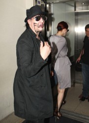 Marilyn Manson And Lindsay Urich at LAX airport