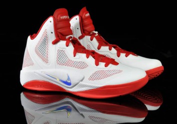 Nike Zoom Hyperfuse 2011 - White-Metallic Luster-Sport Red 01