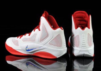 Nike Zoom Hyperfuse 2011 - White-Metallic Luster-Sport Red 04