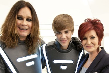 Sharon and Ozzy Osbourne and Justin Bieber 