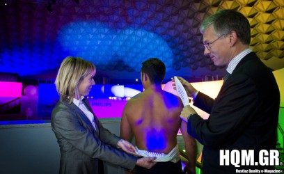 Frans van Houten with BlueTouch Pain Relief Patch