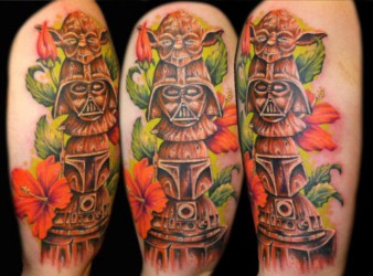 Star Wars Totem Pole Tattoo
