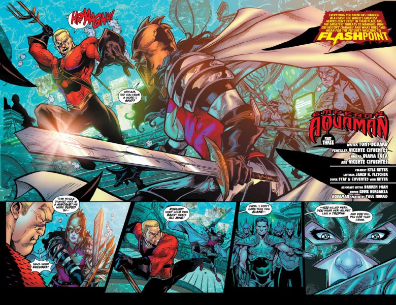 Aquaman vs Wonder Woman // Flashpoint Comic